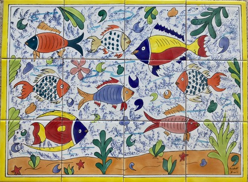 Ceramic tile mural - x,